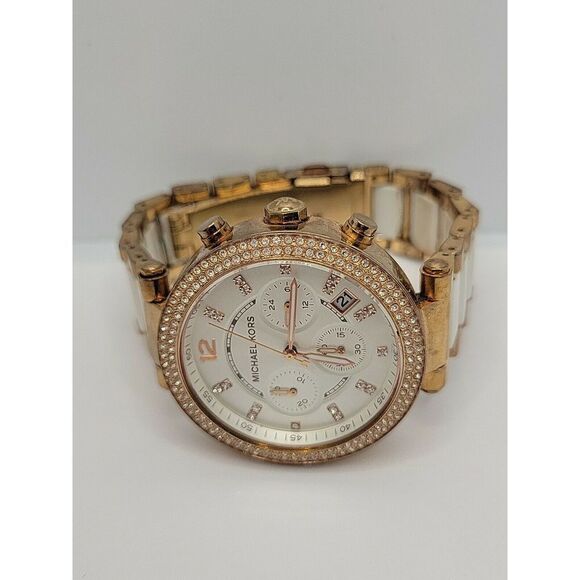 Michael Kors Parker MK5774 Women Stainless Steel Analog Dial Quartz Watch AM151 - Picture 5 of 7